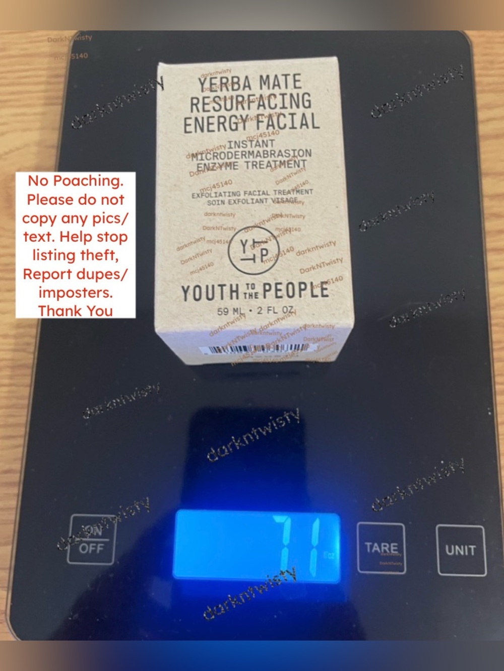 BNIB 1 Youth To The People Yerba Mate Resurfacing Energy Facial Microdermabras..